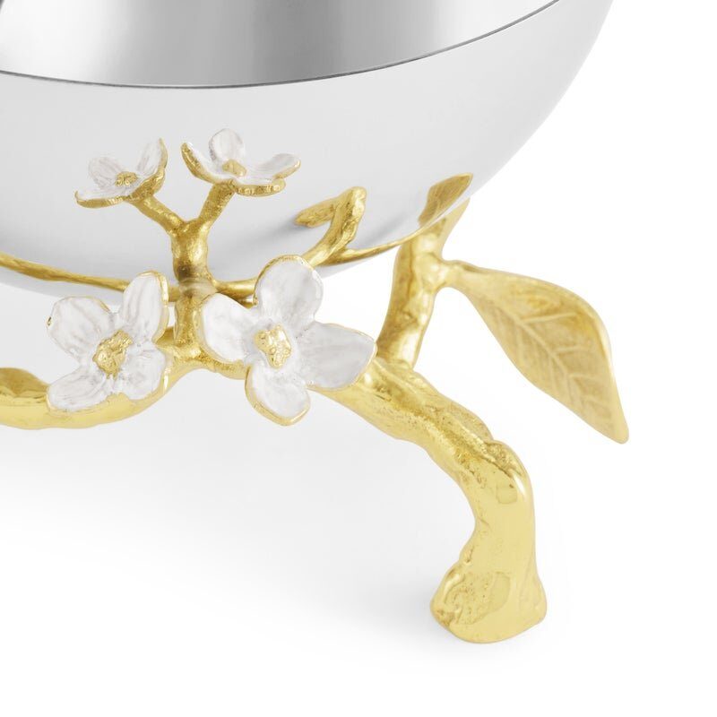 Michael Aram Lovebirds Silver & Gold Nut Bowl, view 4