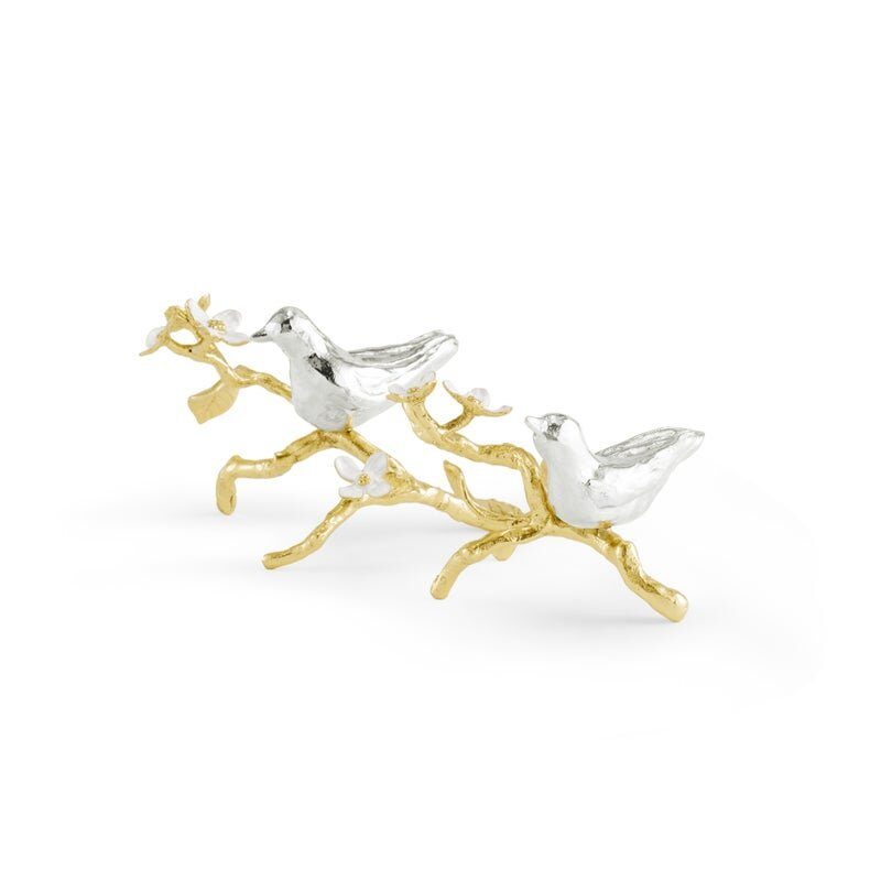 Michael Aram Lovebirds Silver & Gold Pair Decorative Objects, Set of 2, view 3