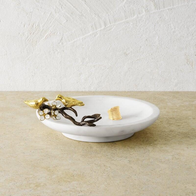 Michael Aram Lovebirds Trinket Dish Decorative Tray, alternate view