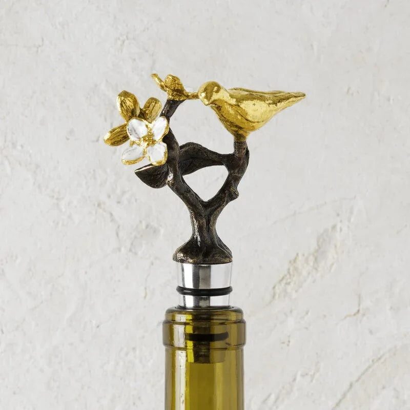 Michael Aram Lovebirds Wine Stopper Bottle Stoppers & Saver, alternate view
