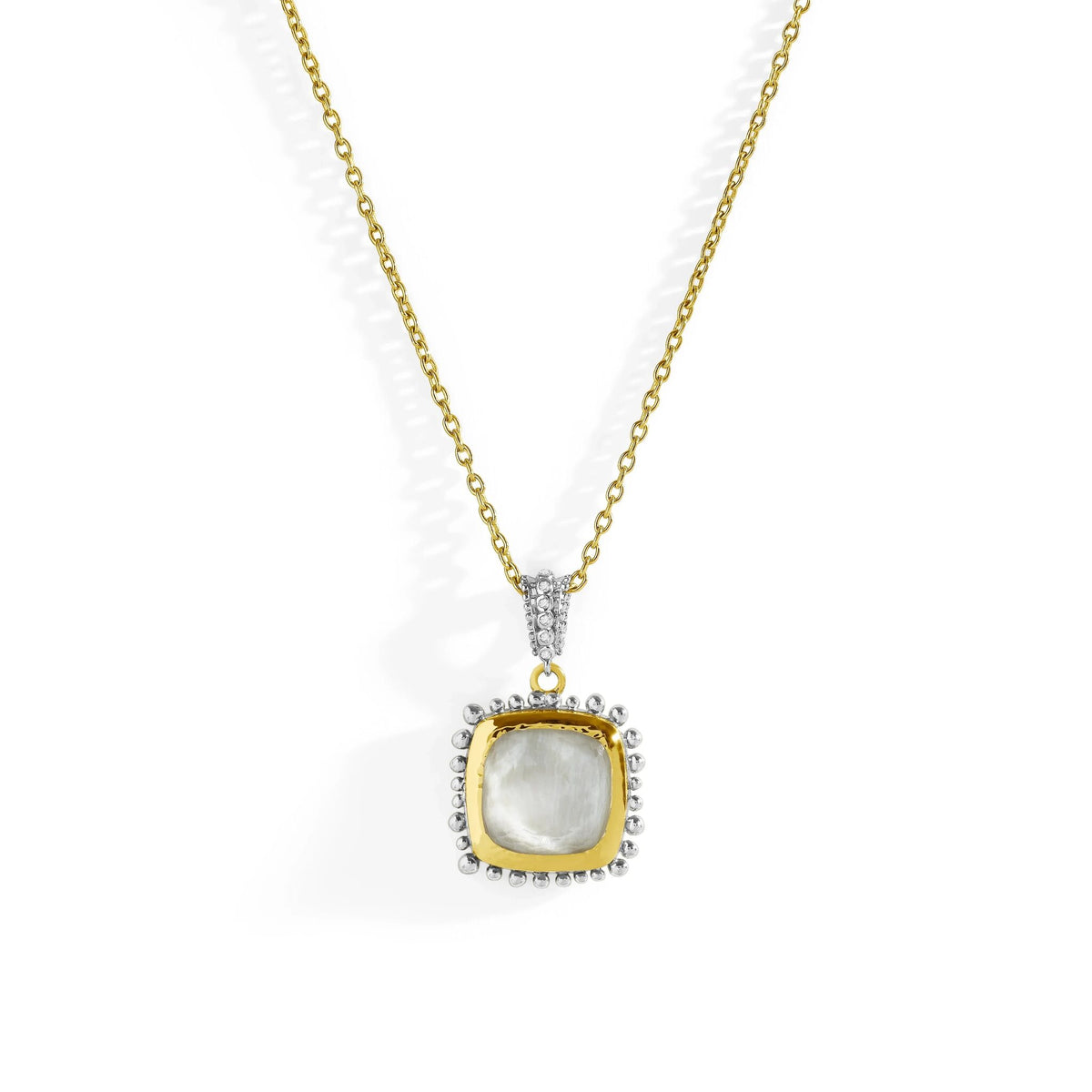Michael Aram Molten 14mm Cushion Pendant W/ Mother of Pearl Doublet, alternate view