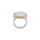 Michael Aram Molten 14mm Cushion Ring W/ Mother of Pearl Doublet in 18K Yellow Gold & Sterling Silver