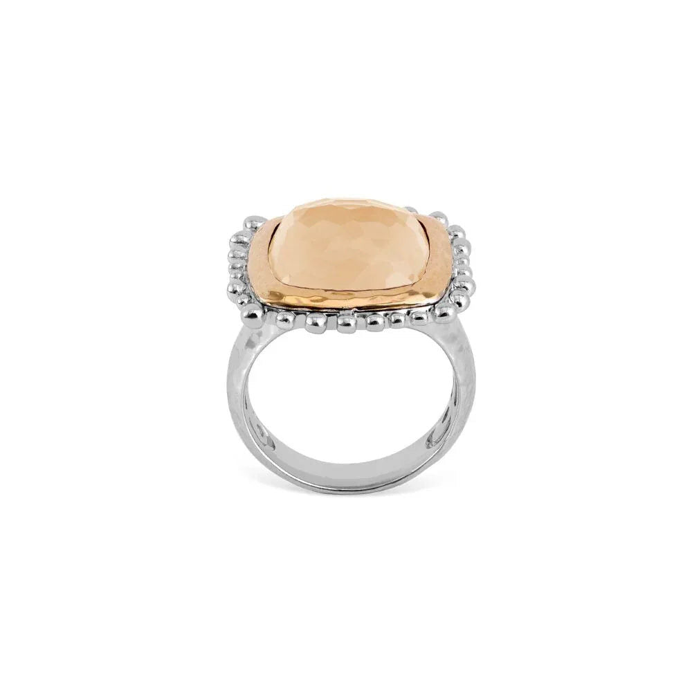 Michael Aram Molten 14mm Cushion Ring with Gold Doublet in 18K Gold