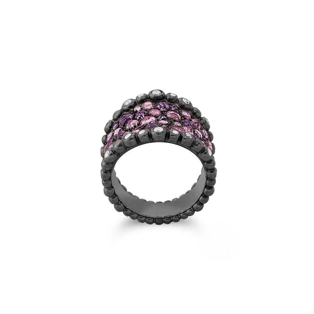 Michael Aram Molten Cuff Ring with Pink Sapphire, Amethyst and, alternate view