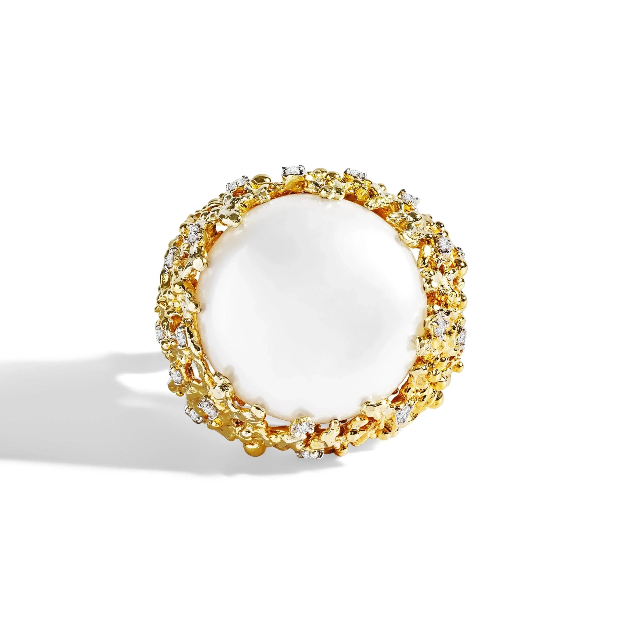 Michael Aram Ocean Ring with Pearl and Diamonds - Gold — 6