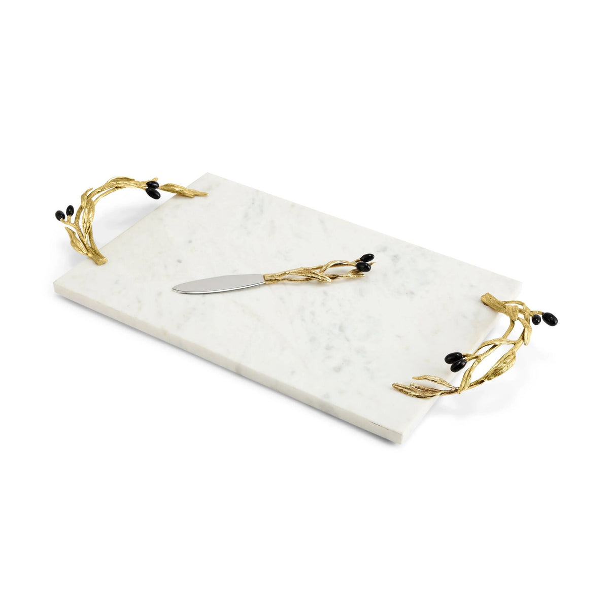Michael Aram Olive Branch Cheese Board with Knife Cheese Plate, alternate view