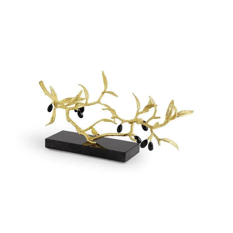 Michael Aram Olive Branch Decorative Object Sculpture, alternate view