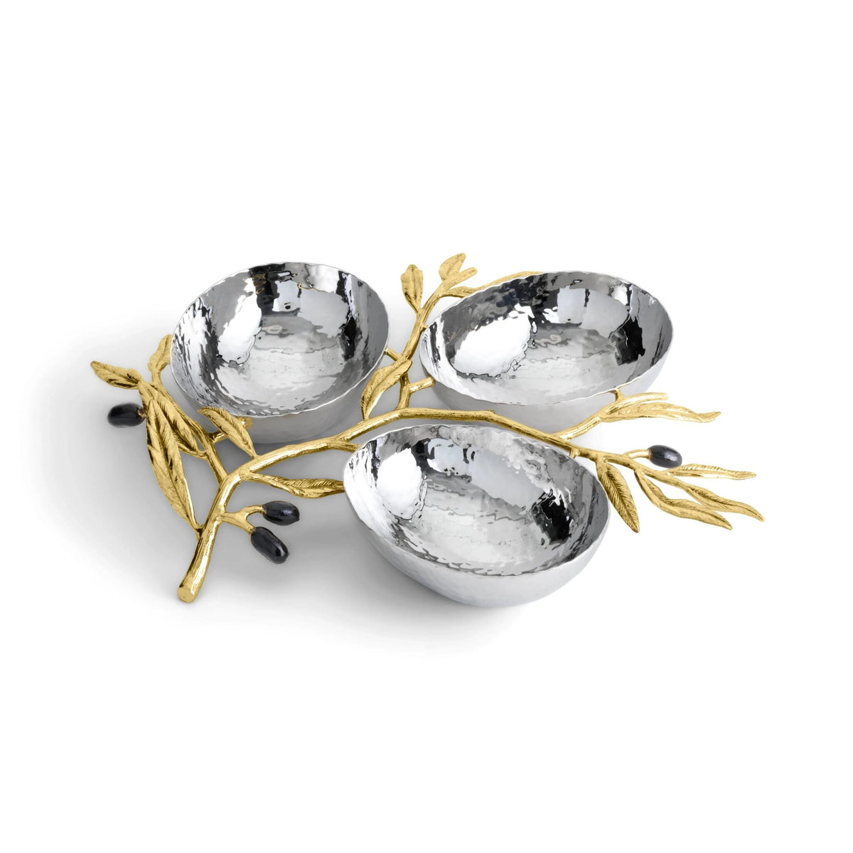 Michael Aram Olive Branch Triple Dish Serving Bowl, alternate view