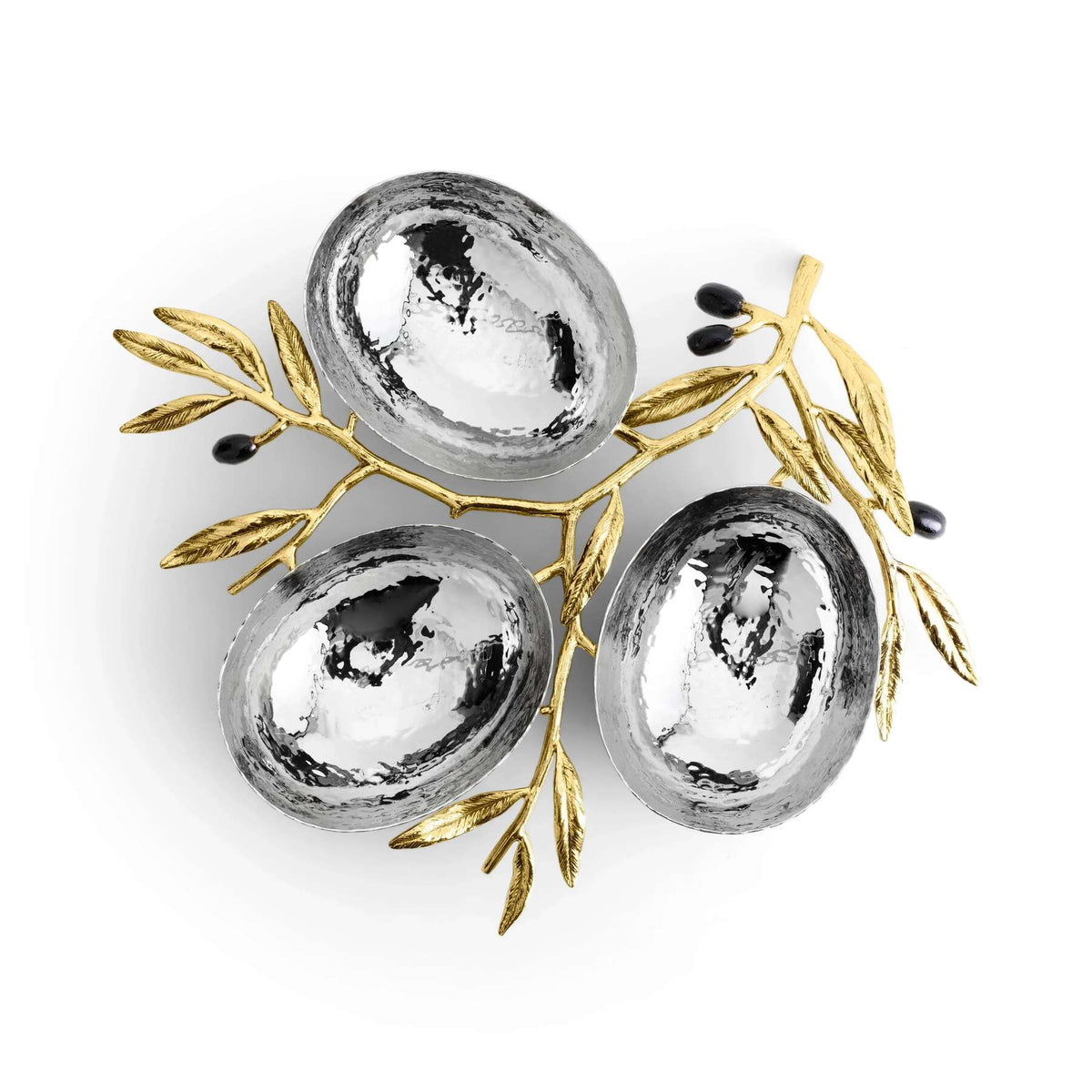 Michael Aram Olive Branch Triple Dish Serving Bowl, alternate view