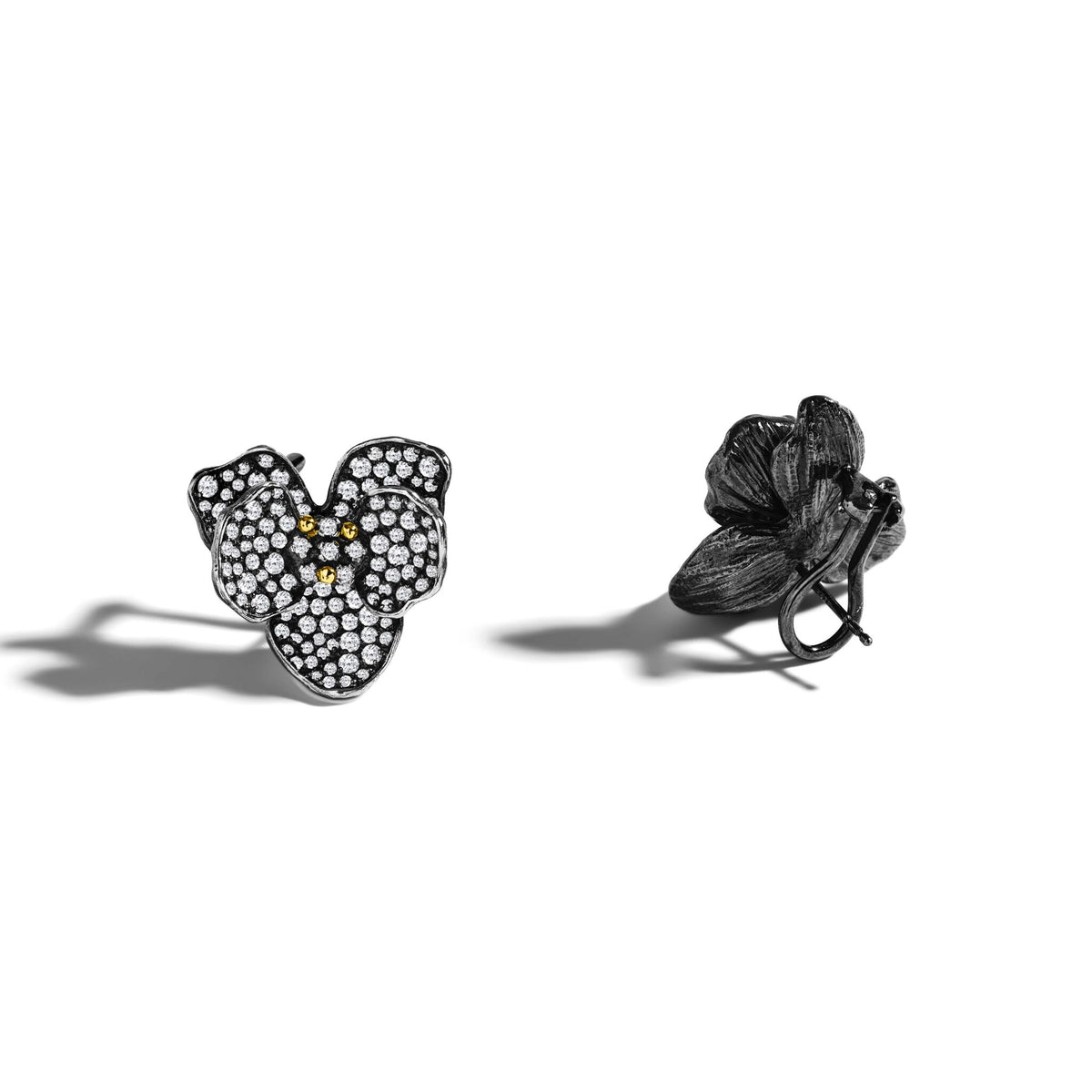 Michael Aram Orchid 21mm Pavé Earrings, alternate view