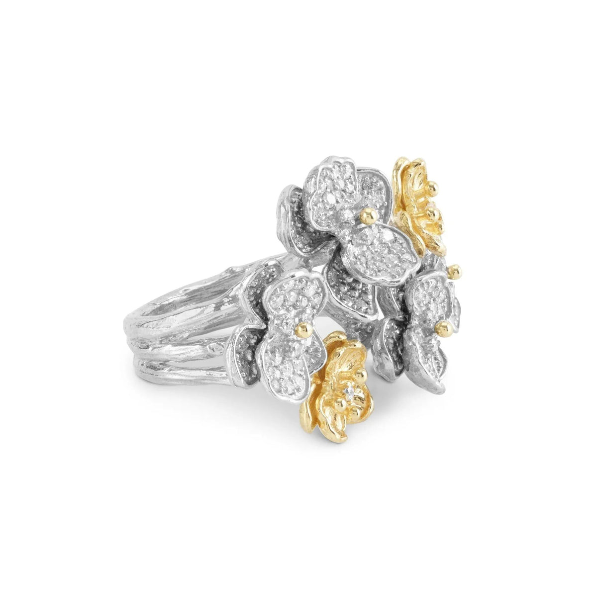 Michael Aram Orchid Cluster Ring with White Diamonds, alternate view