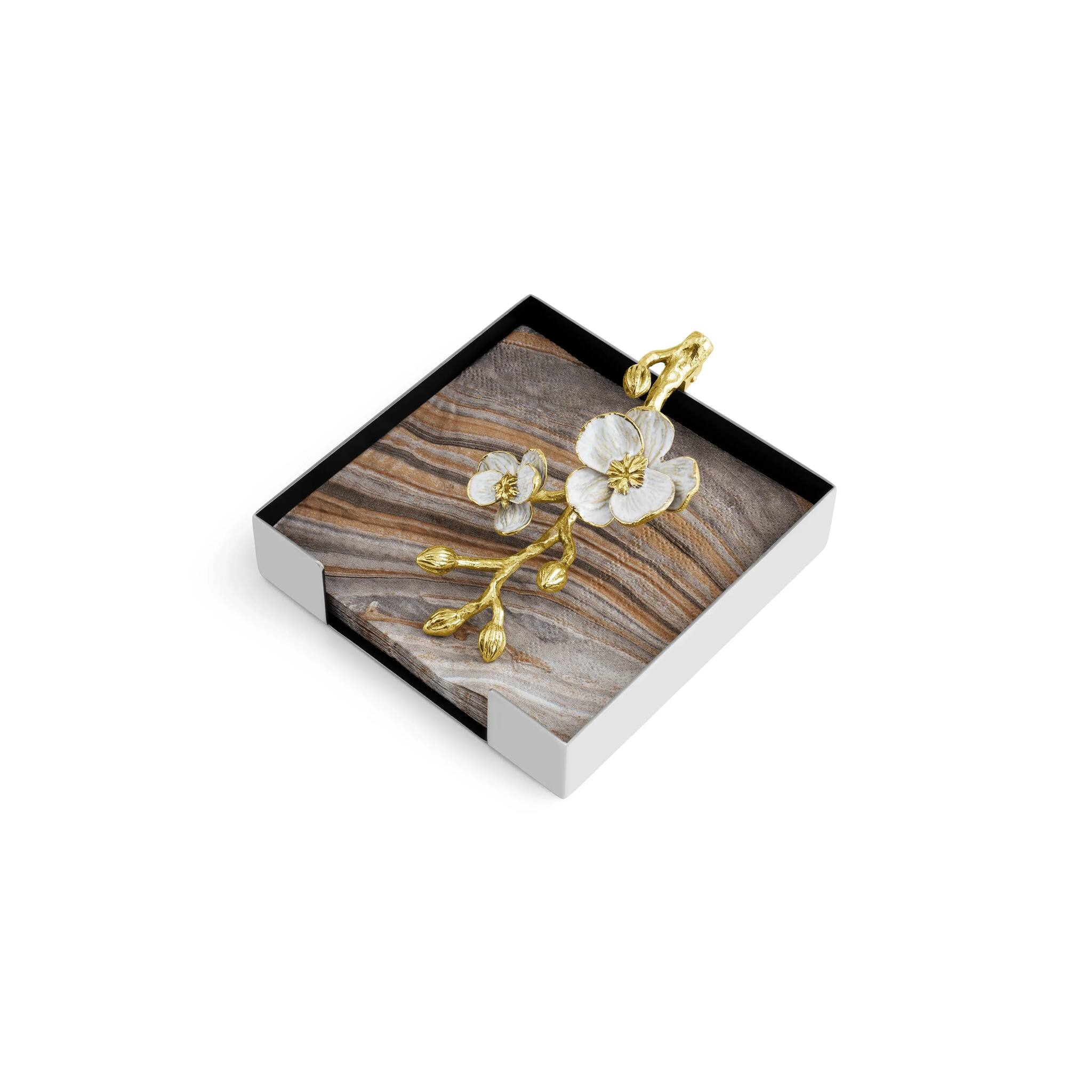 Michael Aram Orchid Cocktail Napkin Holder Commercial Paper Napkin Dispenser