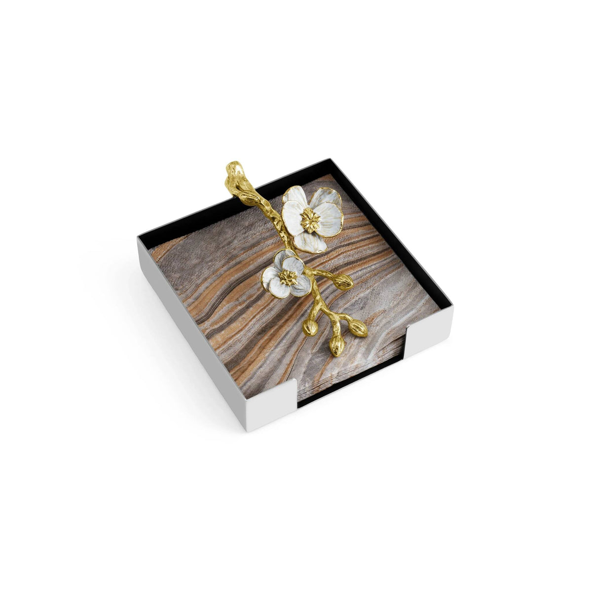 Michael Aram Orchid Cocktail Napkin Holder Commercial Paper Napkin Dispenser, alternate view