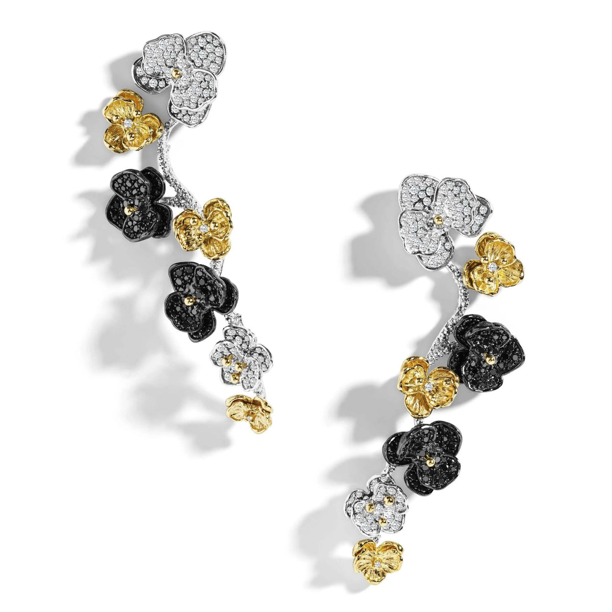Michael Aram Orchid Earrings with Diamonds - Drop, alternate view