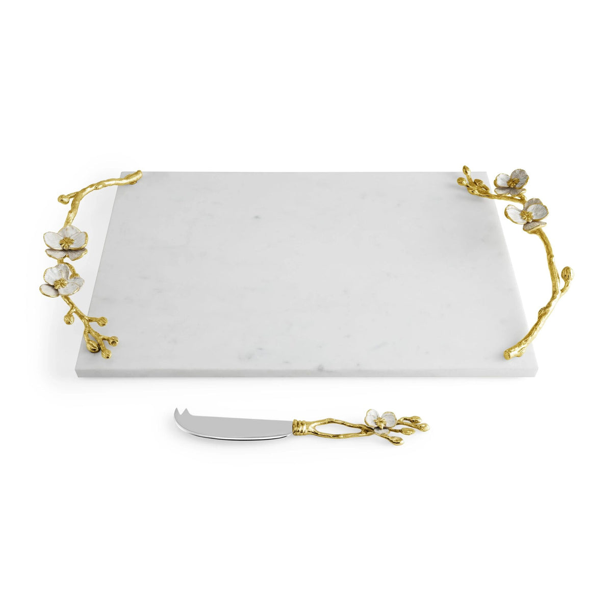 Michael Aram Orchid Large Cheese Board with Knife Cheese Plate, alternate view