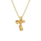 Michael Aram Palm 15mm Cross Pendant in 18K Gold Women's Fine Pendant Necklace