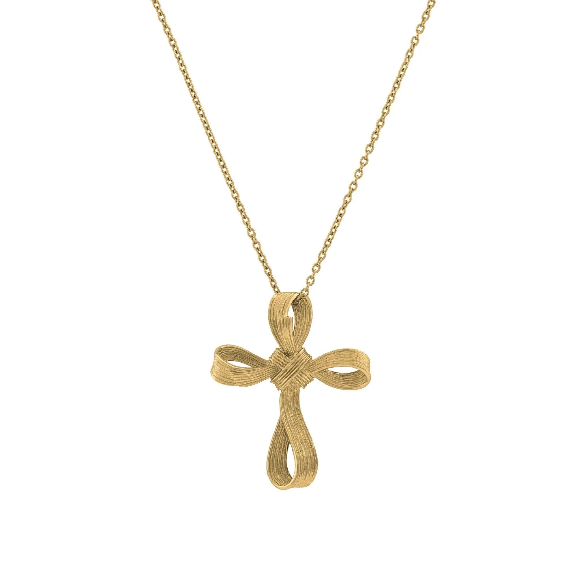 Michael Aram Palm 35mm Cross Pendant Women's Fine Pendant Necklace