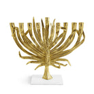 Michael Aram Palm Menorah Candelabra — Silver