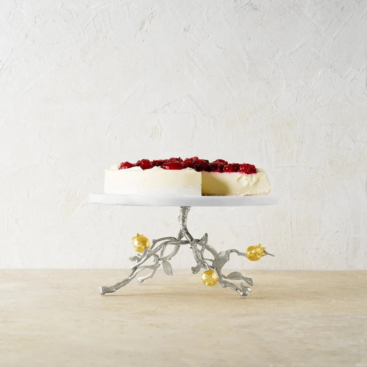 Michael Aram Pomegranate Silver & Gold Cake Stand, alternate view