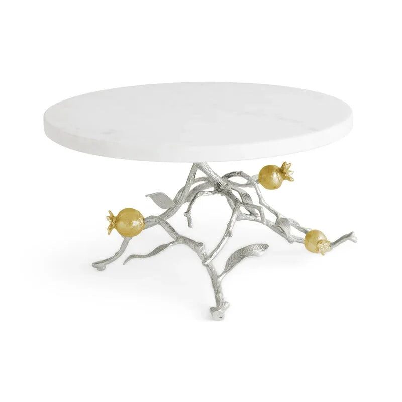 Michael Aram Pomegranate Silver & Gold Cake Stand, alternate view