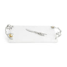 Michael Aram Pomegranate Silver & Gold Cheese Board & Spreader Cheese Plate