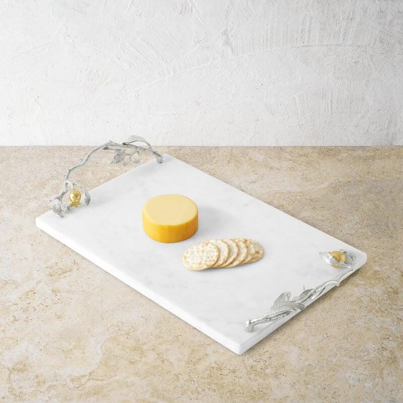 Michael Aram Pomegranate Silver & Gold Cheese Board & Spreader Cheese Plate, alternate view