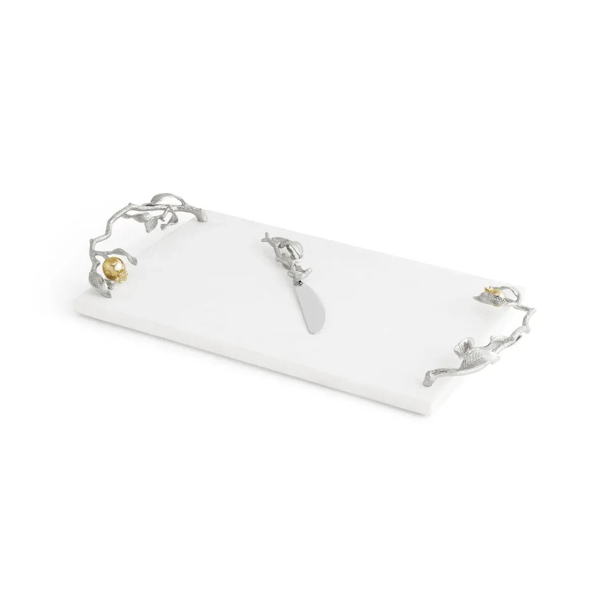 Michael Aram Pomegranate Silver & Gold Cheese Board & Spreader Cheese Plate, alternate view