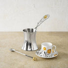 Michael Aram Pomegranate Silver & Gold Coffee Pot W/ Spoon Coffeepot, alternate view