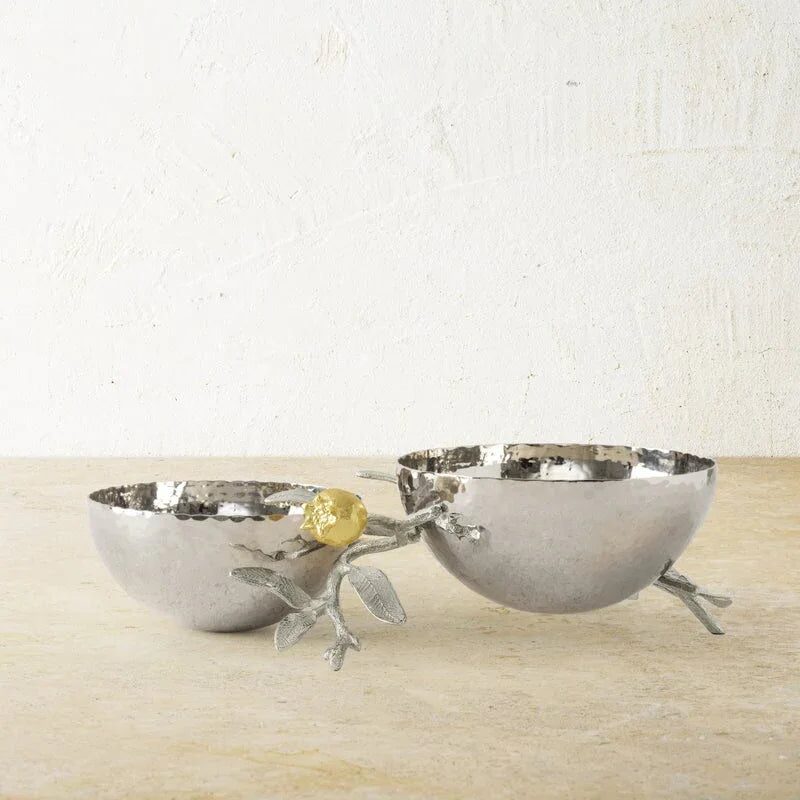 Michael Aram Pomegranate Silver & Gold Double Bowl, alternate view