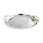 Michael Aram Pomegranate Silver & Gold Oval Tray, alternate view