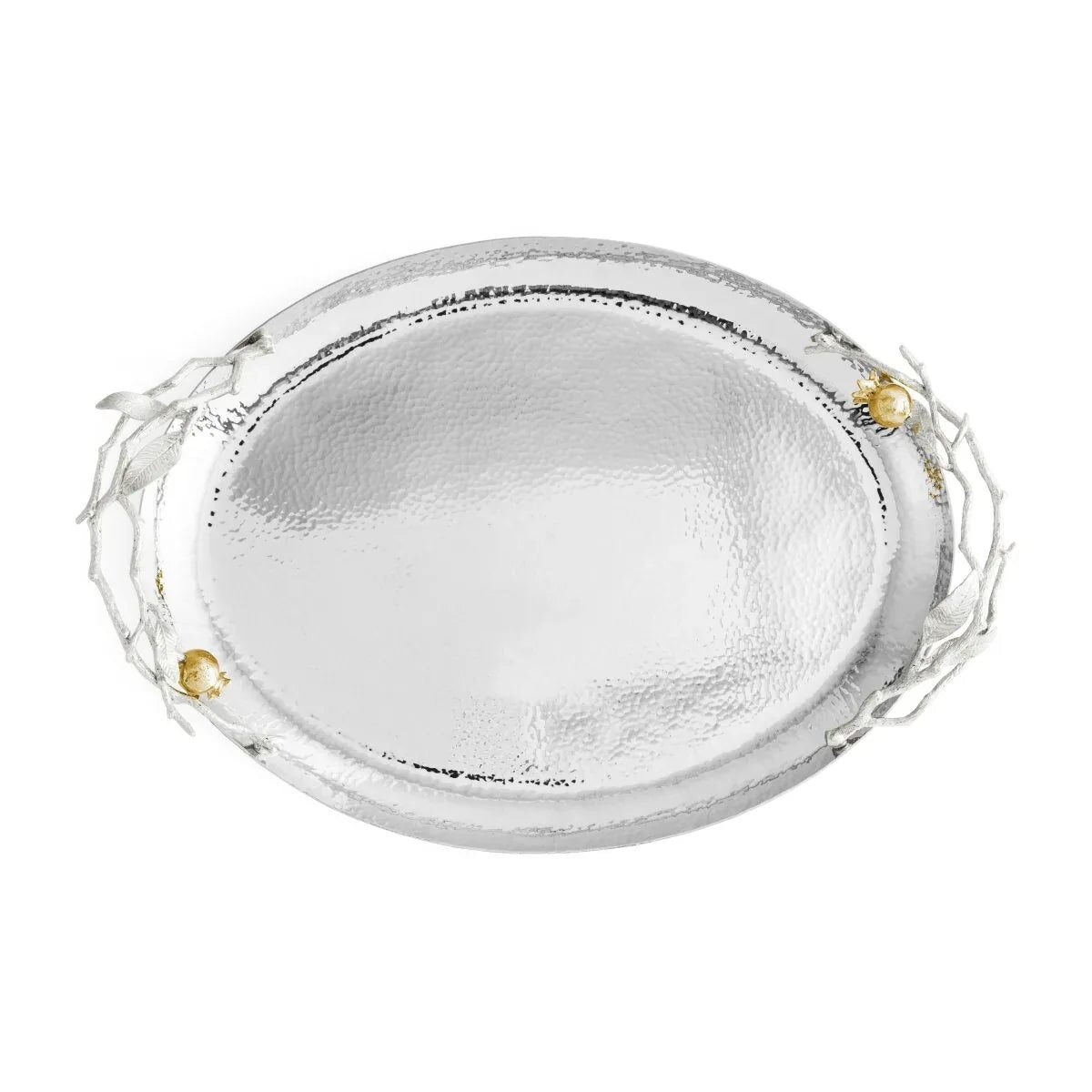 Michael Aram Pomegranate Silver & Gold Oval Tray, alternate view