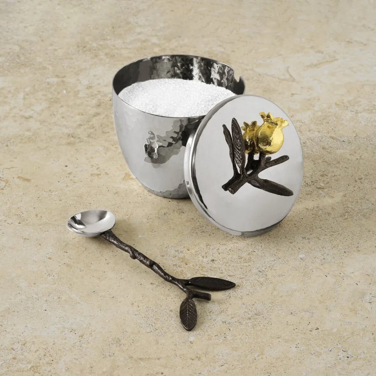 Michael Aram Pomegranate Sugar Pot with Spoon, alternate view