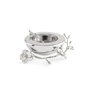Michael Aram Silver Orchid Caviar Dish with Spoon Condiment Pot