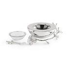 Michael Aram Silver Orchid Caviar Dish with Spoon Condiment Pot, alternate view