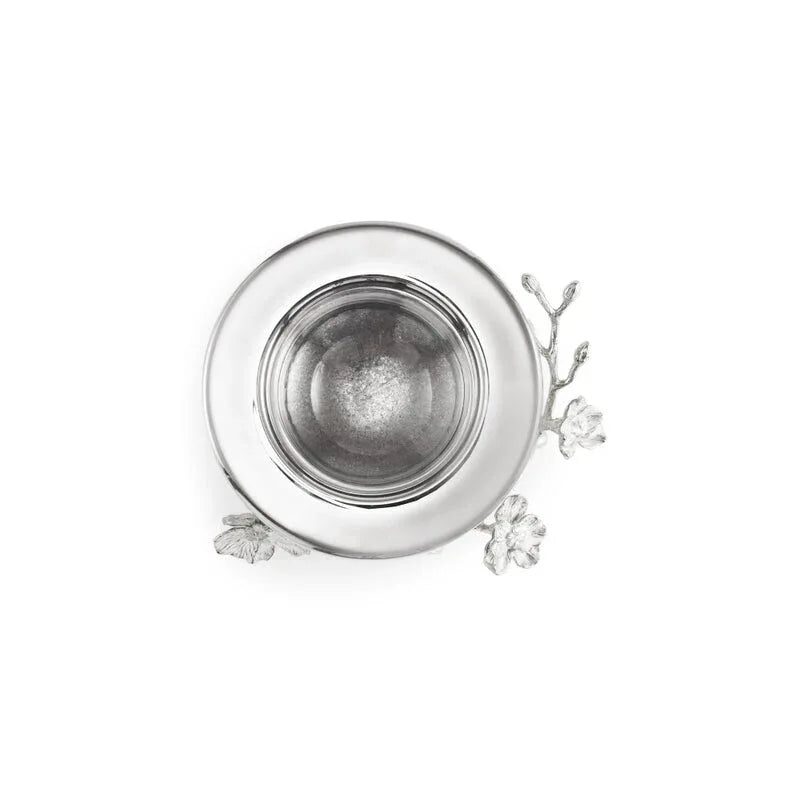 Michael Aram Silver Orchid Caviar Dish with Spoon Condiment Pot, alternate view