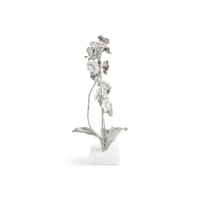 Michael Aram Silver Orchid Stem Sculpture Large, alternate view