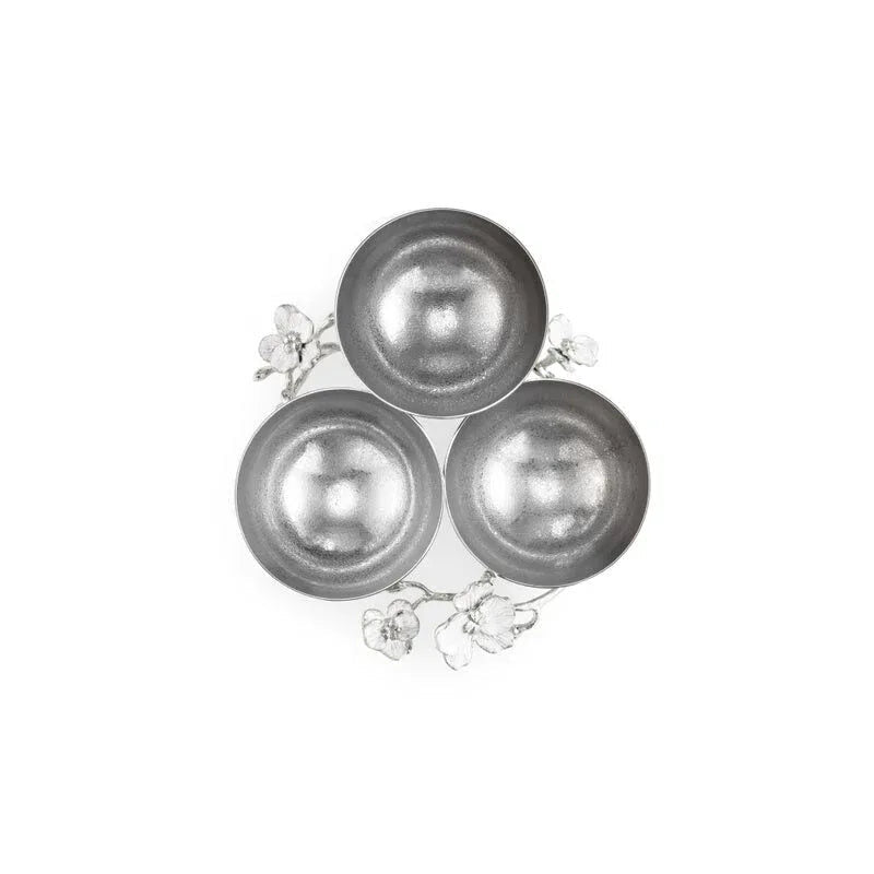 Michael Aram Silver Orchid Triple Bowl, view 4