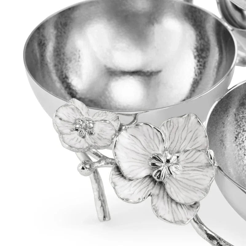 Michael Aram Silver Orchid Triple Bowl, view 5