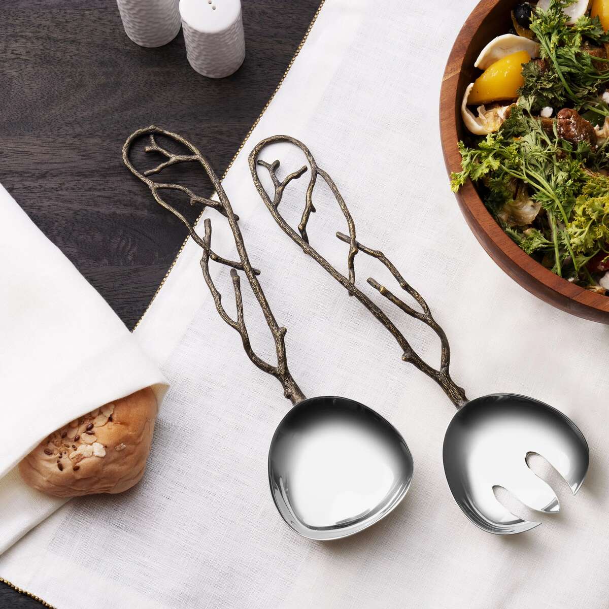 Michael Aram Twig Salad Serving Set, alternate view