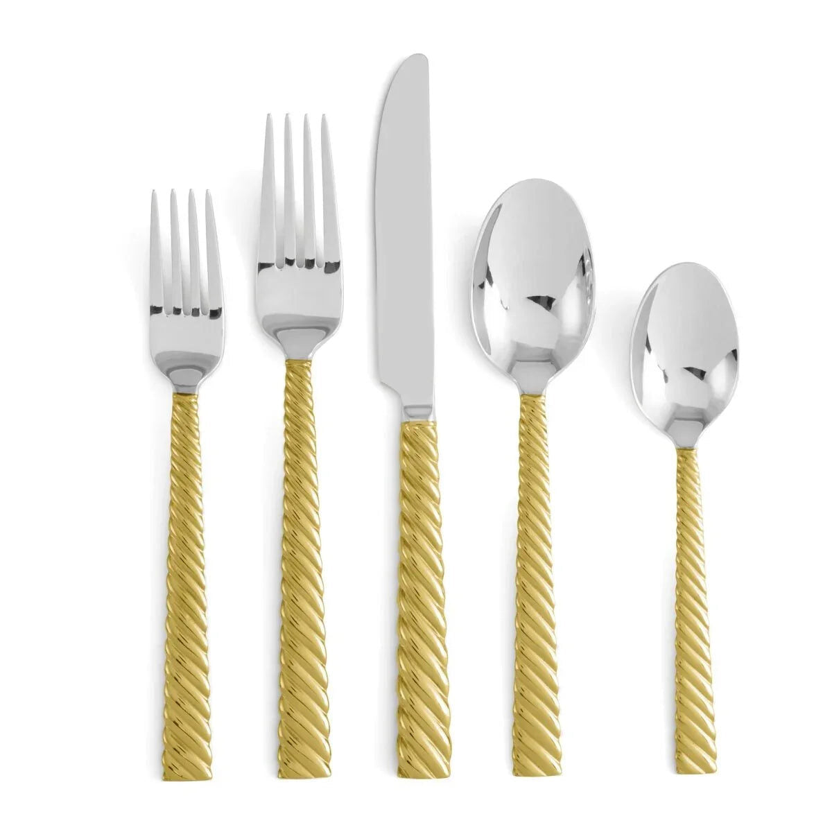 Michael Aram Twist 5-Piece Flatware Set Gold