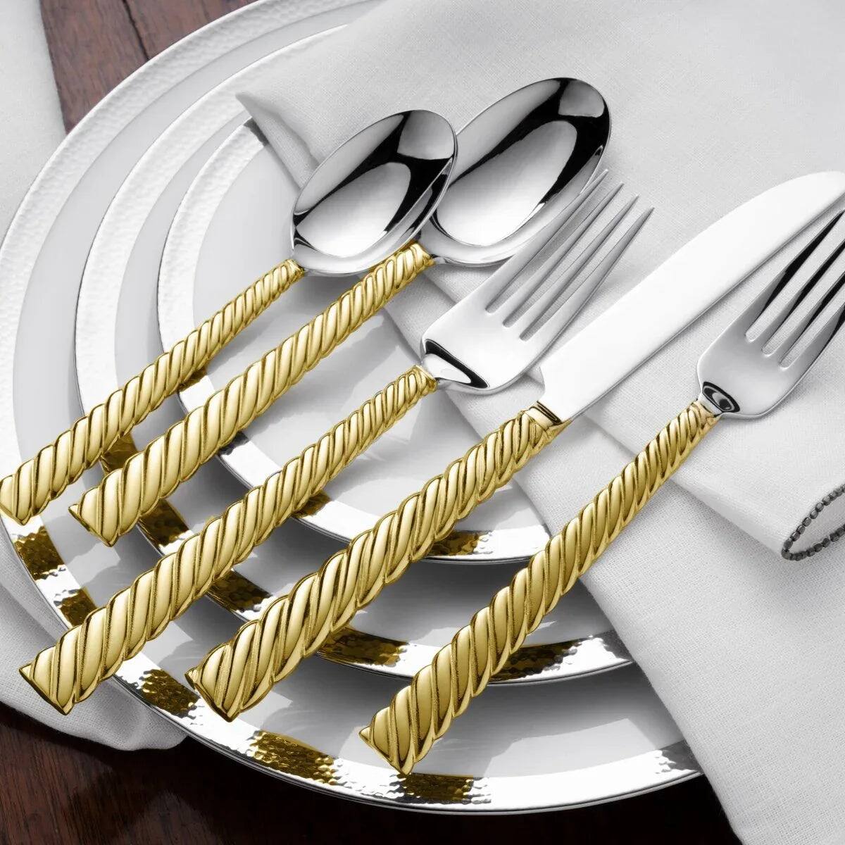 Michael Aram Twist 5-Piece Flatware Set Gold, alternate view