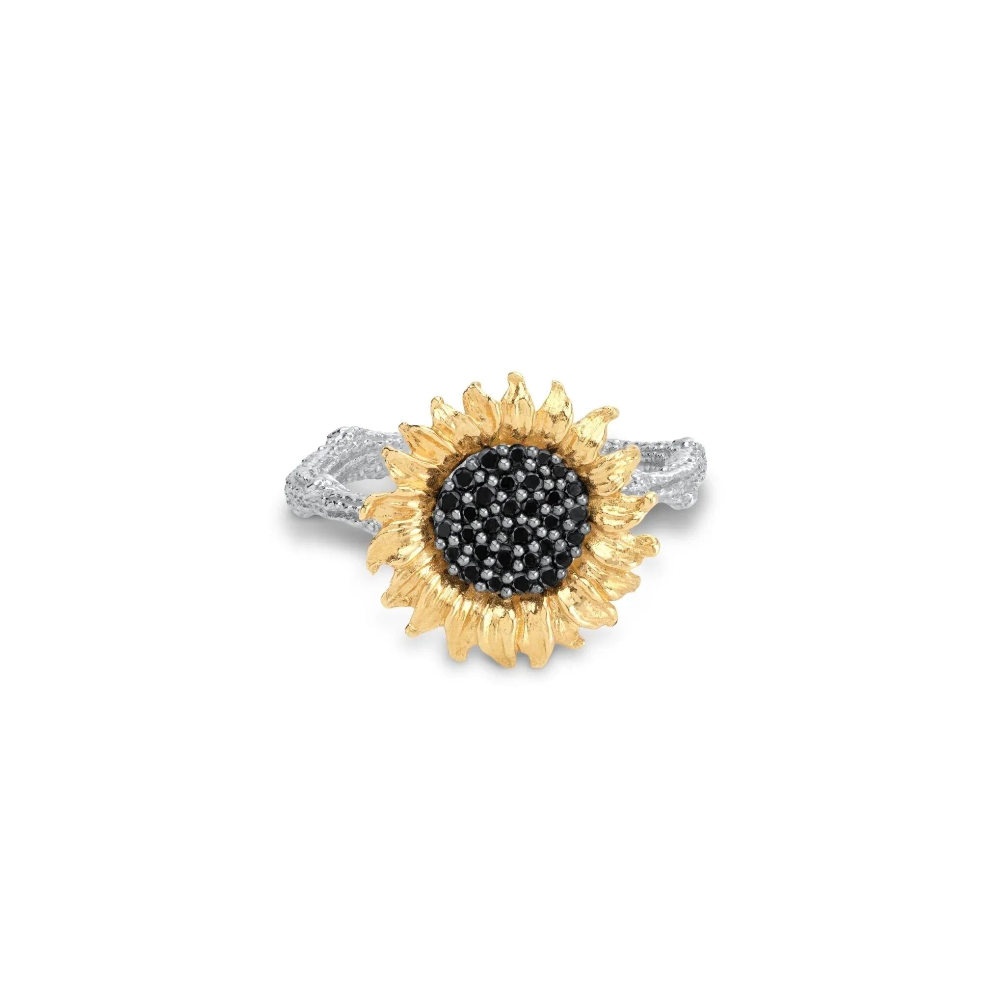Michael Aram Vincent 15mm Ring with Diamonds - Black Diamonds — 7