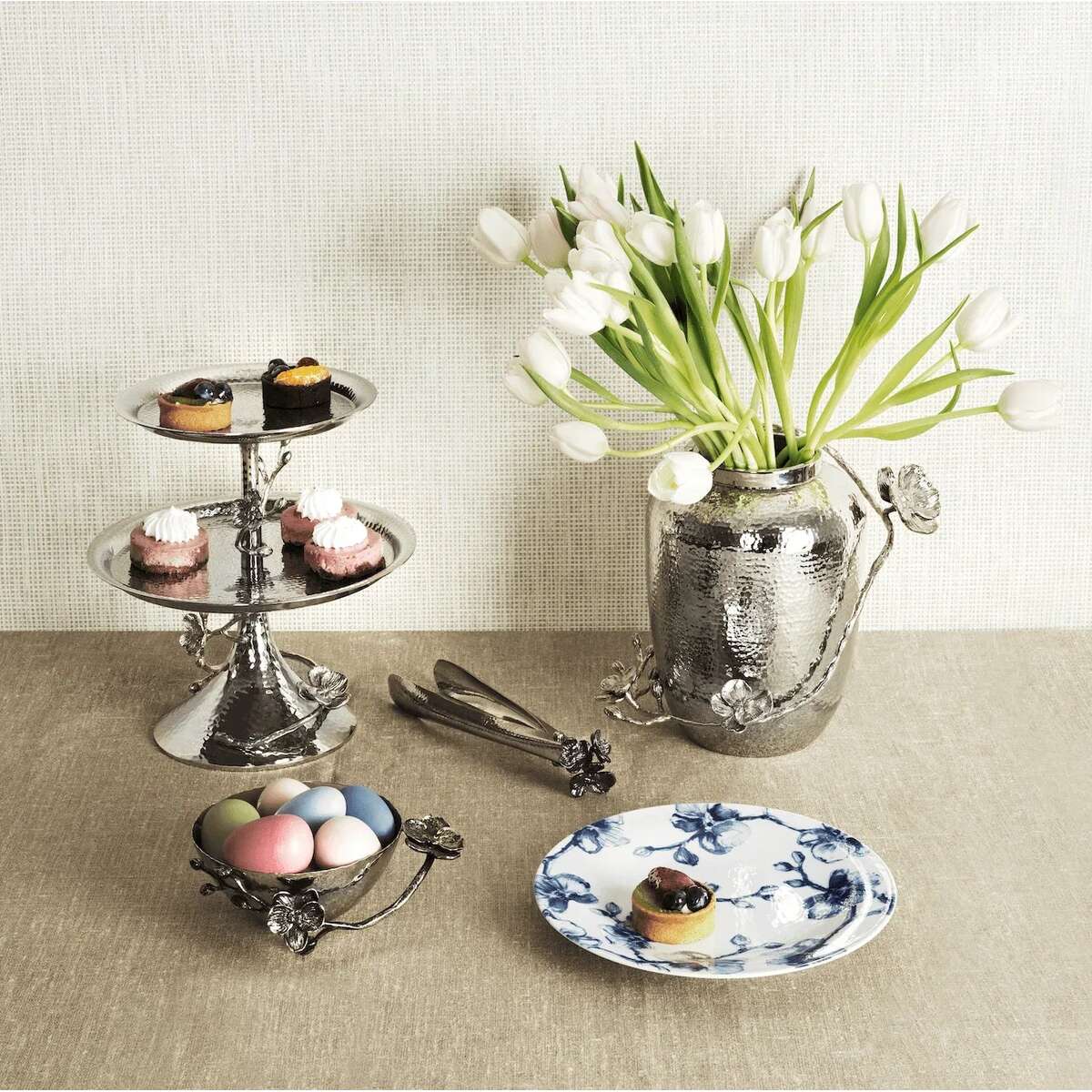 Michael Aram White Orchid 2-Tier Etagere Cake Stand, alternate view