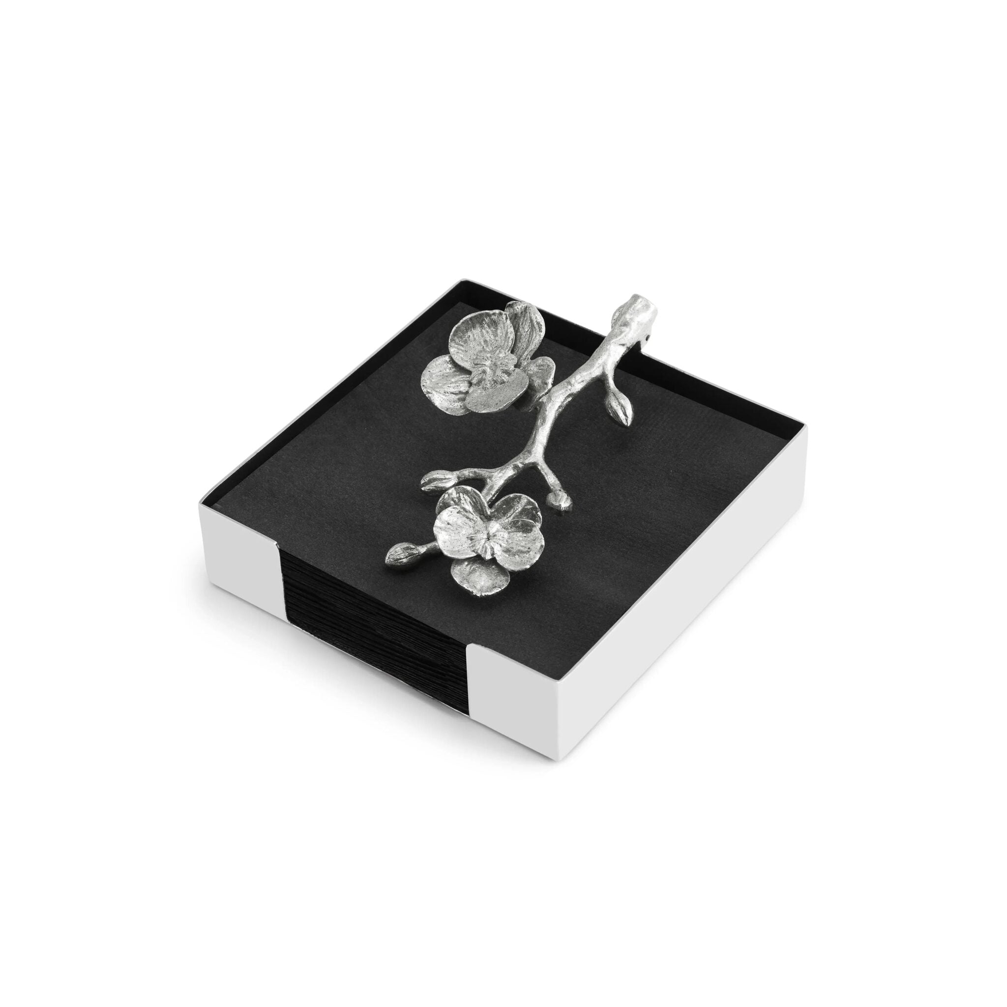 Michael Aram White Orchid Napkin Holder Commercial Paper Napkin Dispenser — Cocktail
