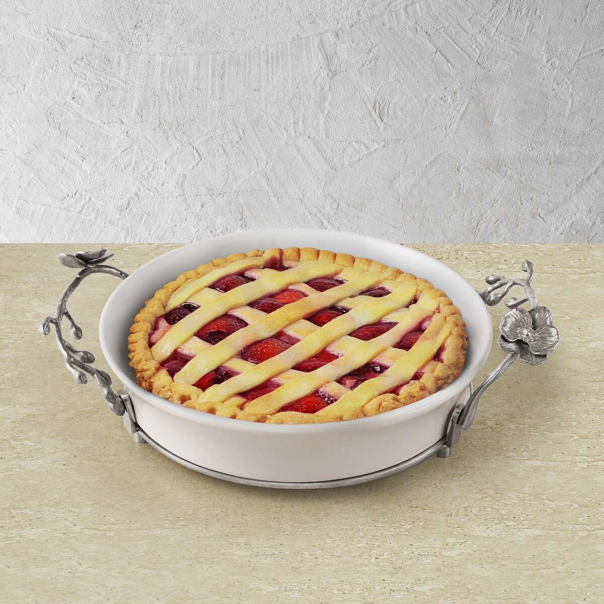 Michael Aram White Orchid Pie Dish Pie Pan, alternate view