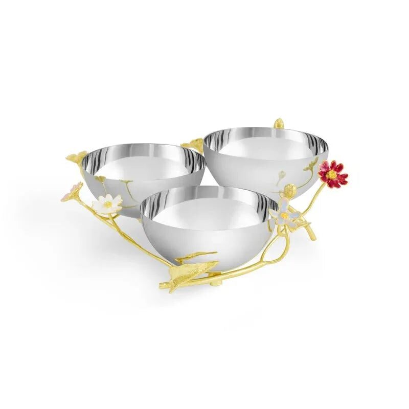 Michael Aram Wildflower Triple Dish Serving Bowl, alternate view