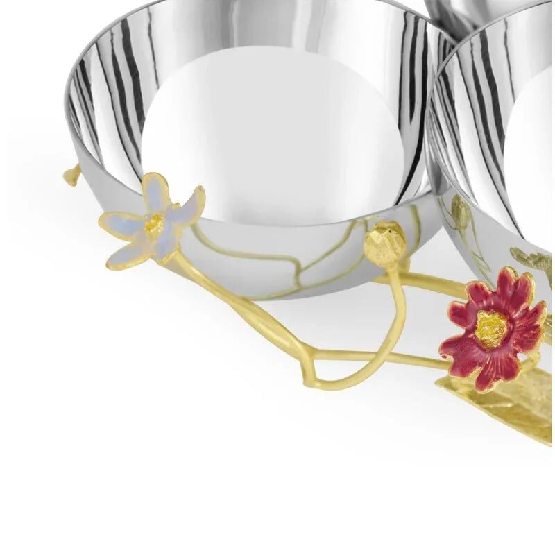 Michael Aram Wildflower Triple Dish Serving Bowl, alternate view