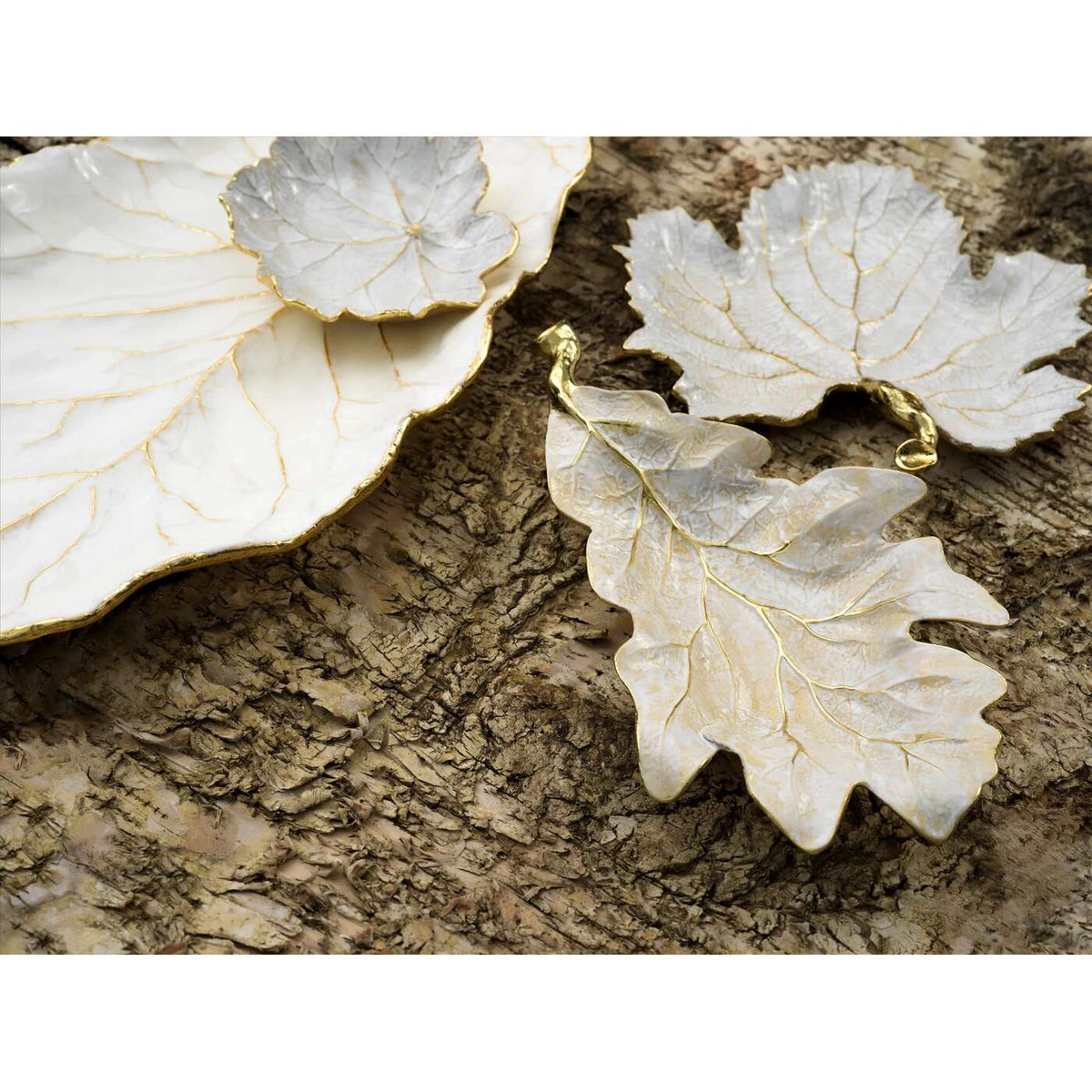 Michael Aram Winter Leaves Geranium Dish Decorative Tray, alternate view