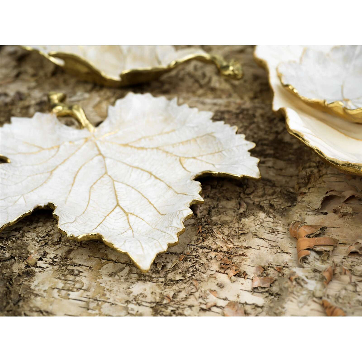 Michael Aram Winter Leaves Grape Leaf Dish Decorative Tray, alternate view