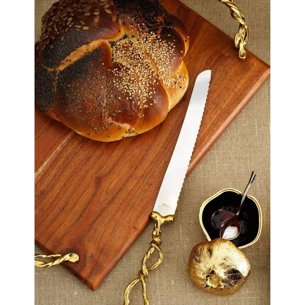 Michael Aram Wisteria Gold Bread Knife, view 2